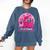 Ghost And Witch Boston Terrier Dog In October We Wear Pink Comfort Colors Sweatshirt Denim