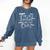 Halloween Best Teachers Are A Bit Batty Spooky Bats Comfort Colors Sweatshirt Denim