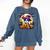 Halloween Boston Terrier Dog Breed With Jack O' Lantern Art Comfort Colors Sweatshirt Denim