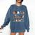Halloween Library Ghost Books Teacher Spooky Trick Or Teach Comfort Colors Sweatshirt Denim