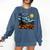 Halloween Pumpkin Starry Night Van Gogh Art Teacher Comfort Colors Sweatshirt Denim