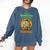 Halloween Teacher Librarian Monster Reading Books Men Women Kids Comfort Colors Sweatshirt Denim