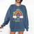Happy 50th Days Of School Rainbow Teacher 50 Days Smarter Comfort Colors Sweatshirt Denim Happy 50th Days Of School Rainbow Teacher 50 Days Smarter Comfort Colors Sweatshirt Denim