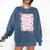 Happy Dot Day Bow Coquette For Teacher Girls Comfort Colors Sweatshirt Denim