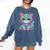 Happy Dot Day Colorful Polka Dot Cat Kitten Teachers Kids Comfort Colors Sweatshirt Denim Happy Dot Day Colorful Polka Dot Cat Kitten Teachers Kids Comfort Colors Sweatshirt Denim
