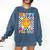 Happy Fri-Yay Groovy Teacher Friday Weekend Fri Yay Comfort Colors Sweatshirt Denim