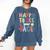 Happy To See Your Face Teacher Retro Back To School Comfort Colors Sweatshirt Denim