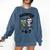 Haunted 67 Skeleton Math Teacher Halloween Costume Math Pun Comfort Colors Sweatshirt Denim