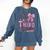 Hello Third Grade First Day Of School Coquette Teacher Girl Comfort Colors Sweatshirt Denim