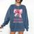 I'm Literally Just a Teacher Pencil Coquette Bow School Comfort Colors Sweatshirt Denim