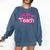 My Job Is Teach Pink Retro Female Teacher Life Women Comfort Colors Sweatshirt Denim