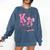 K Is For Kindergarten Teacher Coquette Bow Back To School Comfort Colors Sweatshirt Denim K Is For Kindergarten Teacher Coquette Bow Back To School Comfort Colors Sweatshirt Denim