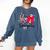 K Is For Kindergarten Teacher Coquette Bow Back To School Comfort Colors Sweatshirt Denim