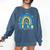 Be Kind Rainbow Down Syndrome Awareness Teacher Blue Yellow Comfort Colors Sweatshirt Denim Be Kind Rainbow Down Syndrome Awareness Teacher Blue Yellow Comfort Colors Sweatshirt Denim