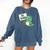 Be Kind Teacher Anti-Bullying Dino Kindness Women Men Boys Comfort Colors Sweatshirt Denim