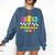 Kindergarten ABCD Rocks Teacher Student Back To School Comfort Colors Sweatshirt Denim