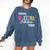 Maestra Fabulosa Bilingual Spanish Espanol Teacher School Comfort Colors Sweatshirt Denim