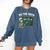 Do The Math 67 Meme Joke Halloween Skeleton Math Teacher Comfort Colors Sweatshirt Denim