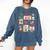 Merry And Bright Christmas Gingerbread Santa Book Teacher Comfort Colors Sweatshirt Denim