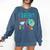 Multilingual Teacher In Dos Idiomas Linguist Language Comfort Colors Sweatshirt Denim