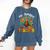 One Thankful Teacher Thanksgiving Turkey Cute Crayon Pencil Comfort Colors Sweatshirt Denim