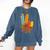 One Thankful Teacher Thanksgiving Turkey Peace Hand Sign Comfort Colors Sweatshirt Denim One Thankful Teacher Thanksgiving Turkey Peace Hand Sign Comfort Colors Sweatshirt Denim