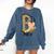 P Is For Pre K Teacher Leopard First Day Of School For Men Women Girls Kids Comfort Colors Sweatshirt Denim