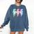 Para Squad Paraprofessional Teacher Lightning Bolt Comfort Colors Sweatshirt Denim