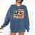 Patriotic Boston Terrier Dog Lover USA Flag 4th Of July For Men Women Kids Comfort Colors Sweatshirt Denim