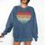 Pianist Retro Sunset Piano Keyboard Player Teacher Comfort Colors Sweatshirt Denim