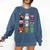 Pig Spooky Ghost Witch Boo-Jee Horror Pumpkin Pig Halloween Comfort Colors Sweatshirt Denim