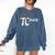 Pirate Pi Math Pie Halloween Costume Teacher Men Women Comfort Colors Sweatshirt Denim
