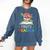 Pirate Teacher Halloween Skull Adult Comfort Colors Sweatshirt Denim