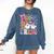 Pre-K Boo Crew Pre-K Teacher Student Kids Halloween Comfort Colors Sweatshirt Denim