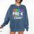 Pre-K Crew Teacher Team Squad Hello Back School Graduation Comfort Colors Sweatshirt Denim