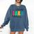 Pre-K Paraprofessional Teacher Back To School Vibes Comfort Colors Sweatshirt Denim Pre-K Paraprofessional Teacher Back To School Vibes Comfort Colors Sweatshirt Denim