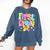 Preppy First Grade Back To School 1st Grade Teacher Girl Kid Comfort Colors Sweatshirt Denim Preppy First Grade Back To School 1st Grade Teacher Girl Kid Comfort Colors Sweatshirt Denim