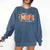 Preppy One Thankful Teacher Coquette Thanksgiving Teacher Comfort Colors Sweatshirt Denim Preppy One Thankful Teacher Coquette Thanksgiving Teacher Comfort Colors Sweatshirt Denim