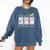 Preppy Silly Teacher Goose Build Character Back To School Comfort Colors Sweatshirt Denim