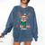 Preschool Crew Xmas Reindeer Teacher Student Christmas Comfort Colors Sweatshirt Denim