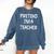 Pretend I'm a Teacher Lazy Last Minute Halloween Costume Comfort Colors Sweatshirt Denim