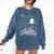 Read In Peace Skeleton Halloween Book Reading Spooky Teacher Comfort Colors Sweatshirt Denim