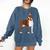 Red Boston Terrier Dog Comfort Colors Sweatshirt Denim