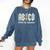 Retro Abcd Teacher Novelty Back To School Teacher Comfort Colors Sweatshirt Denim