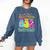 Retro Are You Falloween Direction Teacher Spooky Halloween Comfort Colors Sweatshirt Denim