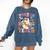 Retro Floral Ghost Trick Or Teach Groovy Teacher Halloween Comfort Colors Sweatshirt Denim Retro Floral Ghost Trick Or Teach Groovy Teacher Halloween Comfort Colors Sweatshirt Denim