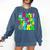 Retro Groovy In My Glowing Teacher Era Happy Teacher's Day Comfort Colors Sweatshirt Denim