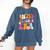 Retro Groovy In My Teaching Era Best Teacher Appreciation Comfort Colors Sweatshirt Denim