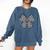 Retro Special Education Squad Coquette Bow SPED Teacher Comfort Colors Sweatshirt Denim