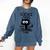 Science Teacher Appreciation Merch -Adults -Youth Grey Classic Fit Modern Science Theme Cartoon Comfort Colors Sweatshirt Denim